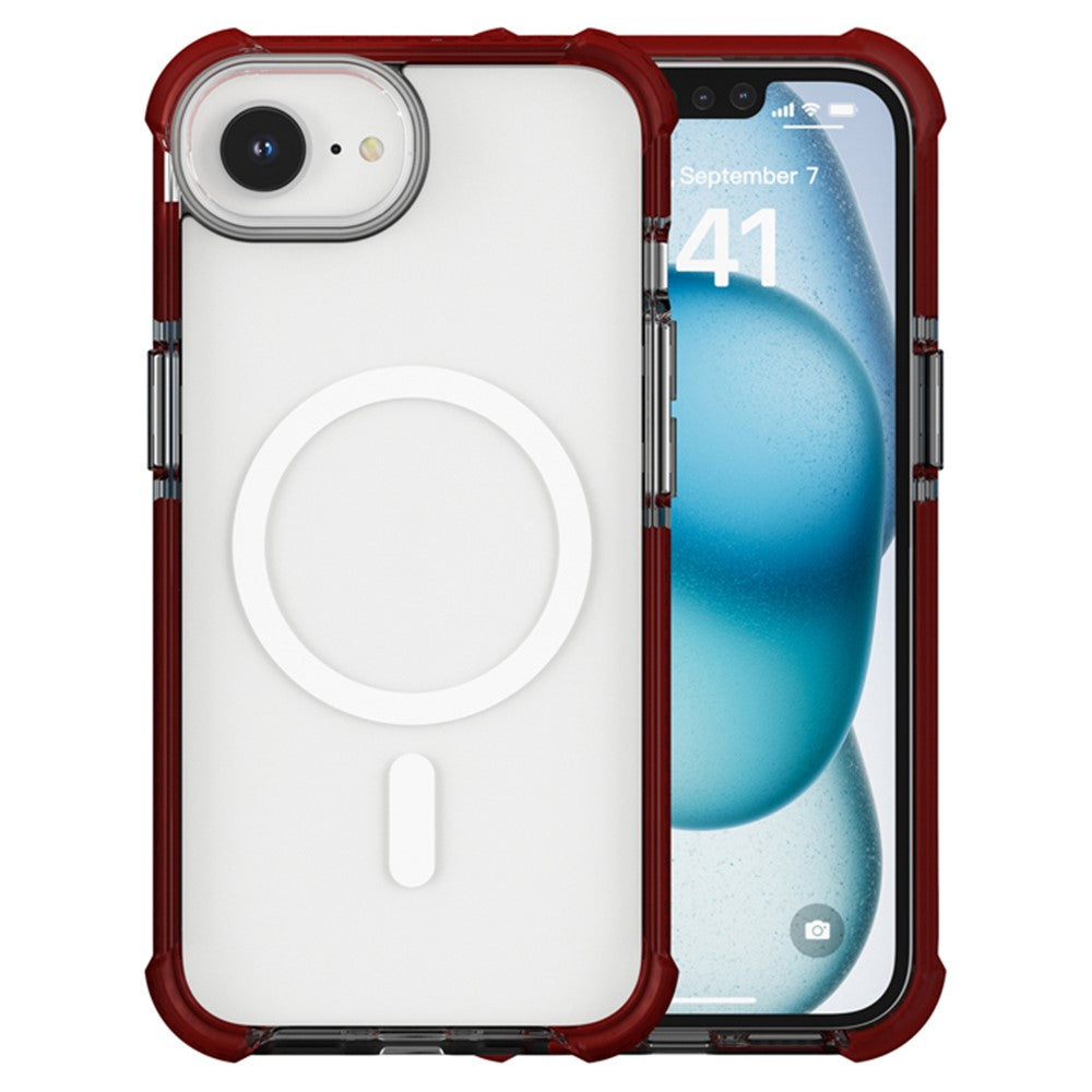 For iPhone 17e / 16e Case Clear Acrylic Magnetic TPU + TPE + PC Shockproof Phone Cover