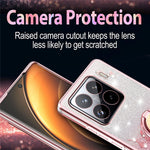 KADEM For Xiaomi 15 Pro Case Ring Kickstand TPU Flowers Phone Cover Gradient Glitter