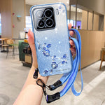 KADEM För Xiaomi 15 Skal Blommönster TPU Gradient mobilskal med Snoddar