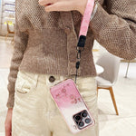 KADEM For Xiaomi 15 Pro Case Flower Pattern TPU Gradient Phone Cover with Lanyards