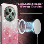 KADEM For Oppo Reno12 F 5G Case Flower TPU Flexible Gradient Phone Cover