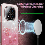 KADEM For Xiaomi Redmi Note 14 Pro+ 5G Case Flower TPU Flexible Gradient Phone Cover