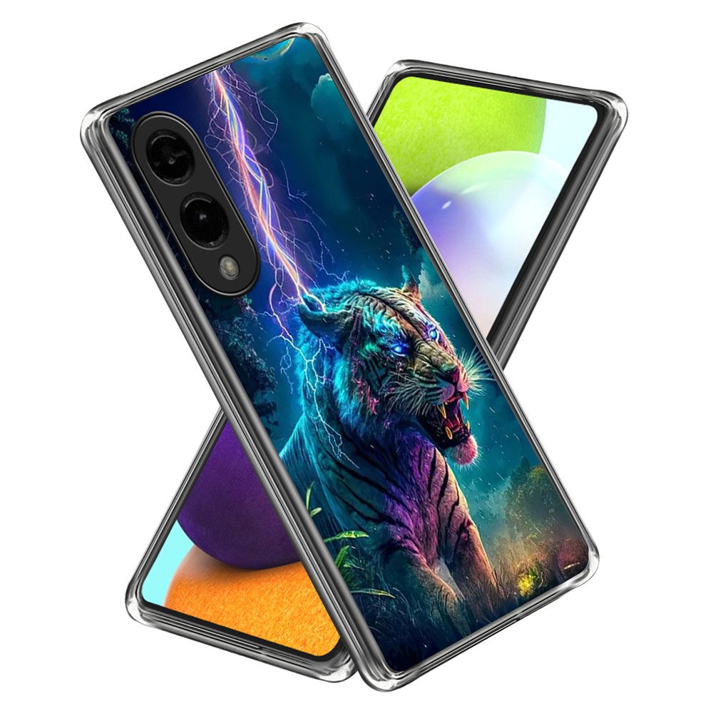 For Samsung Galaxy S25 Edge Case IMD Pattern Printed Shockproof TPU Phone Cover