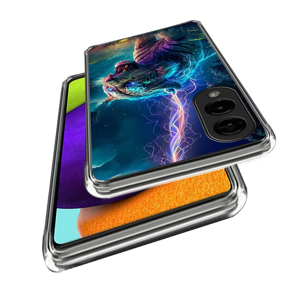 For Samsung Galaxy S25 Edge Case IMD Pattern Printed Shockproof TPU Phone Cover