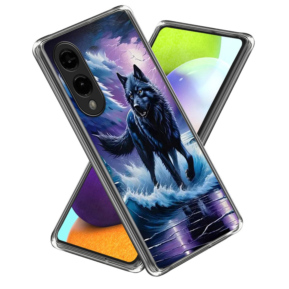 For Samsung Galaxy S25 Edge Case IMD Pattern Printed Shockproof TPU Phone Cover