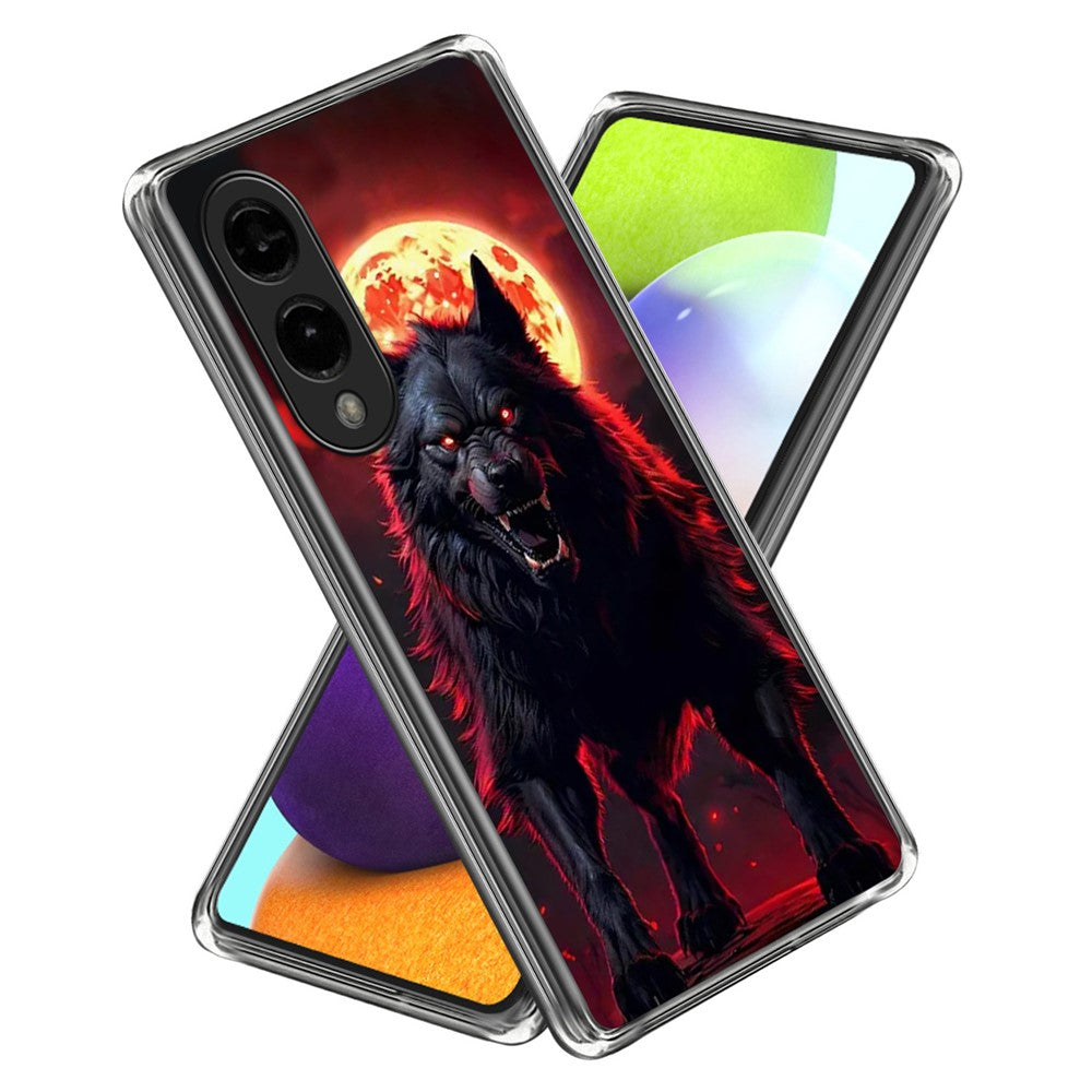 For Samsung Galaxy S25 Edge Case IMD Pattern Printed Shockproof TPU Phone Cover