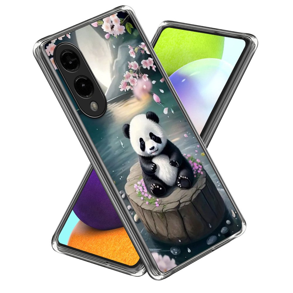 For Samsung Galaxy S25 Edge Case IMD Pattern Printed Shockproof TPU Phone Cover