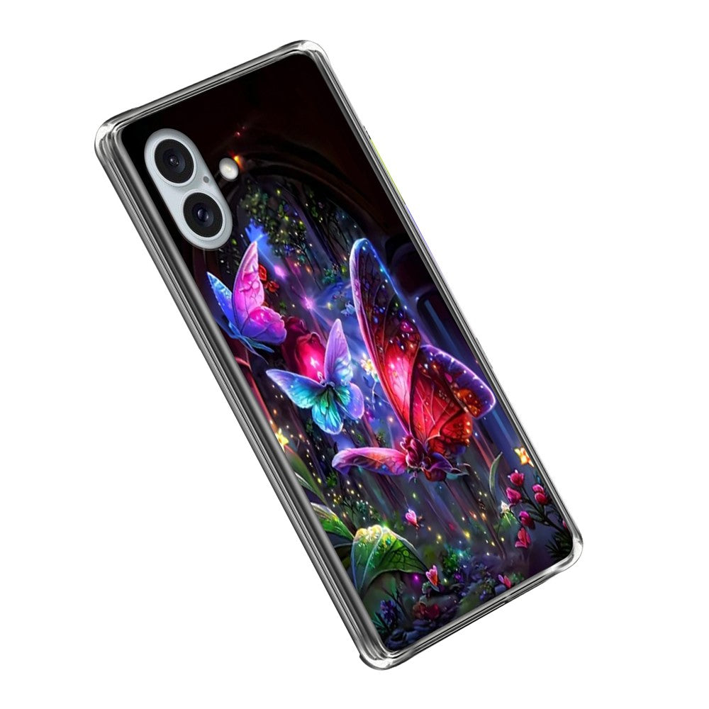 For iPhone 16 Plus Case IMD Pattern Printed Shockproof TPU Phone Cover