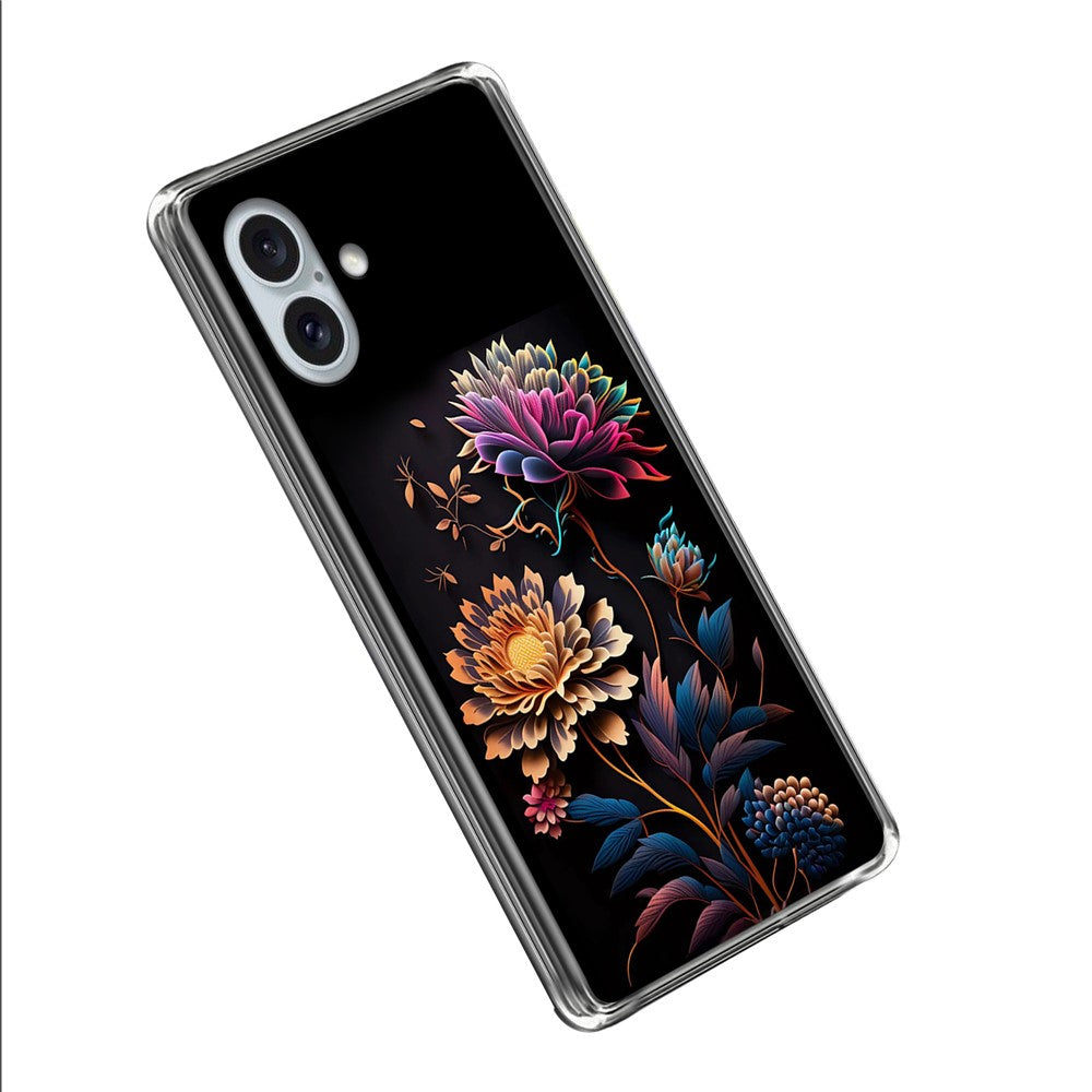 For iPhone 16 Plus Case IMD Pattern Printed Shockproof TPU Phone Cover