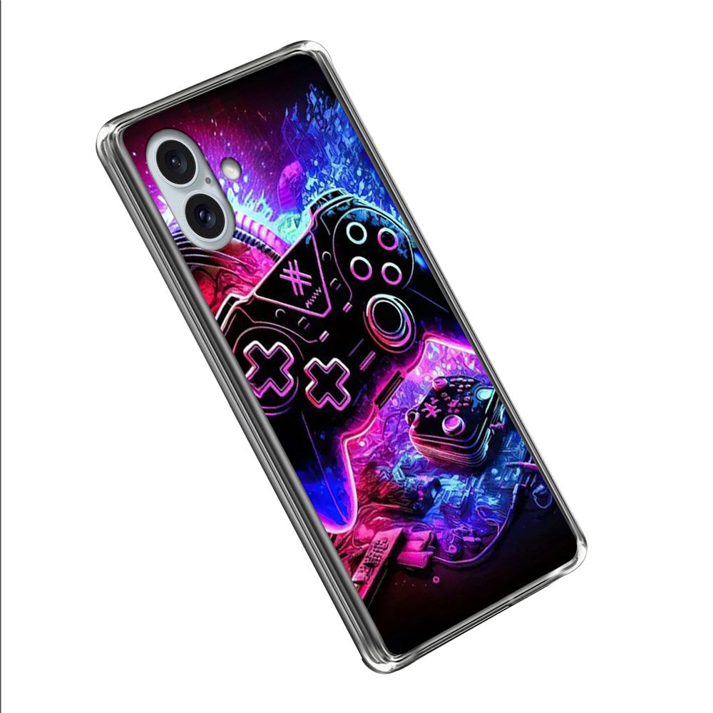 For iPhone 16 Plus Case IMD Pattern Printed Shockproof TPU Phone Cover
