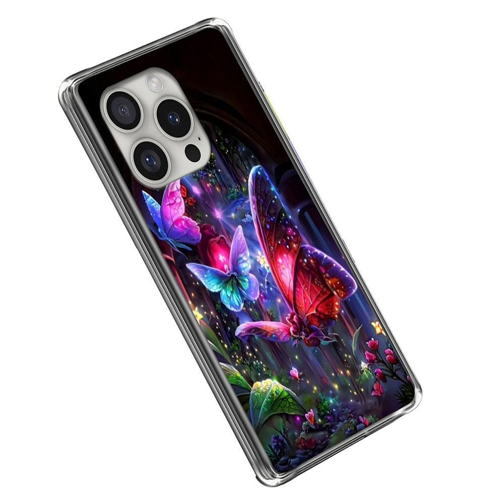 For iPhone 16 Pro Case IMD Pattern Printed Shockproof TPU Phone Cover