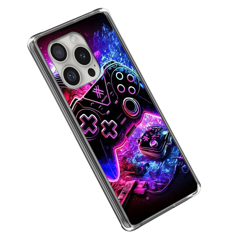 For iPhone 16 Pro Case IMD Pattern Printed Shockproof TPU Phone Cover