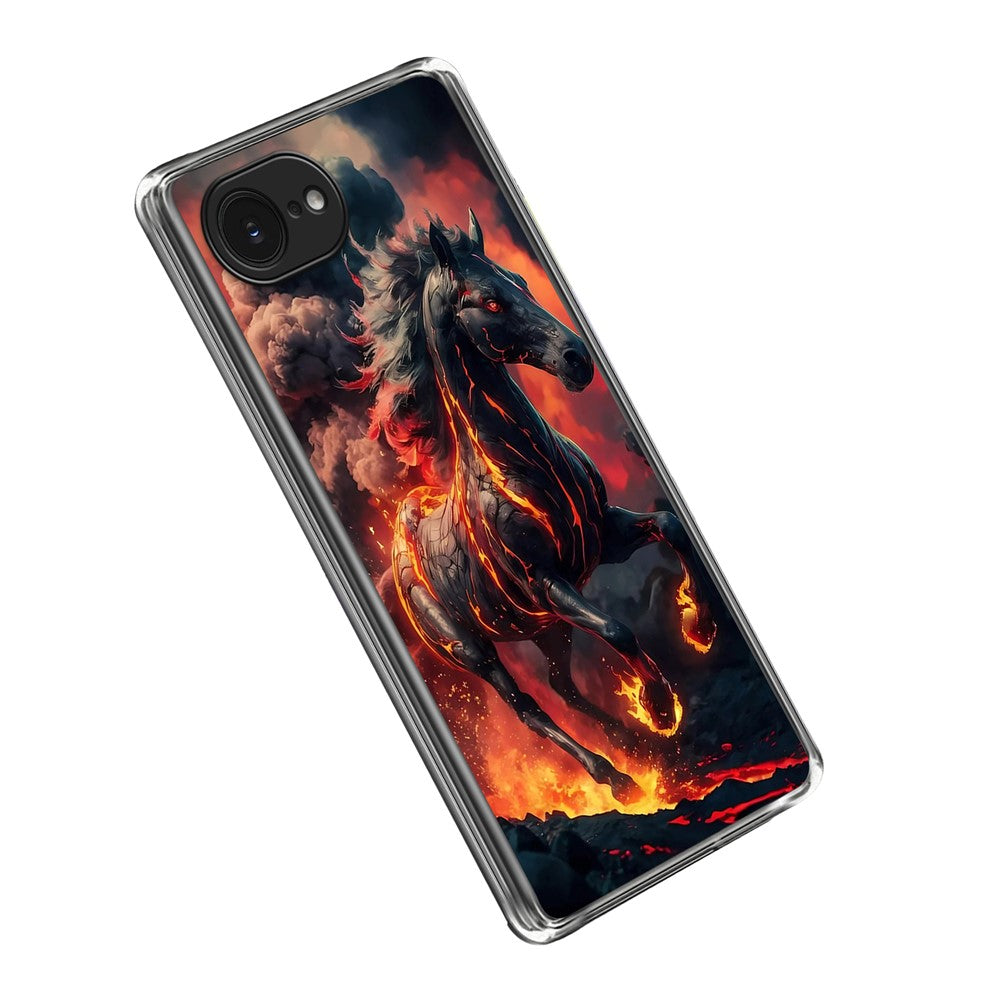 Til iPhone 17e / 16e cover IMD Mønstertrykt Stødsikkert TPU Telefoncover