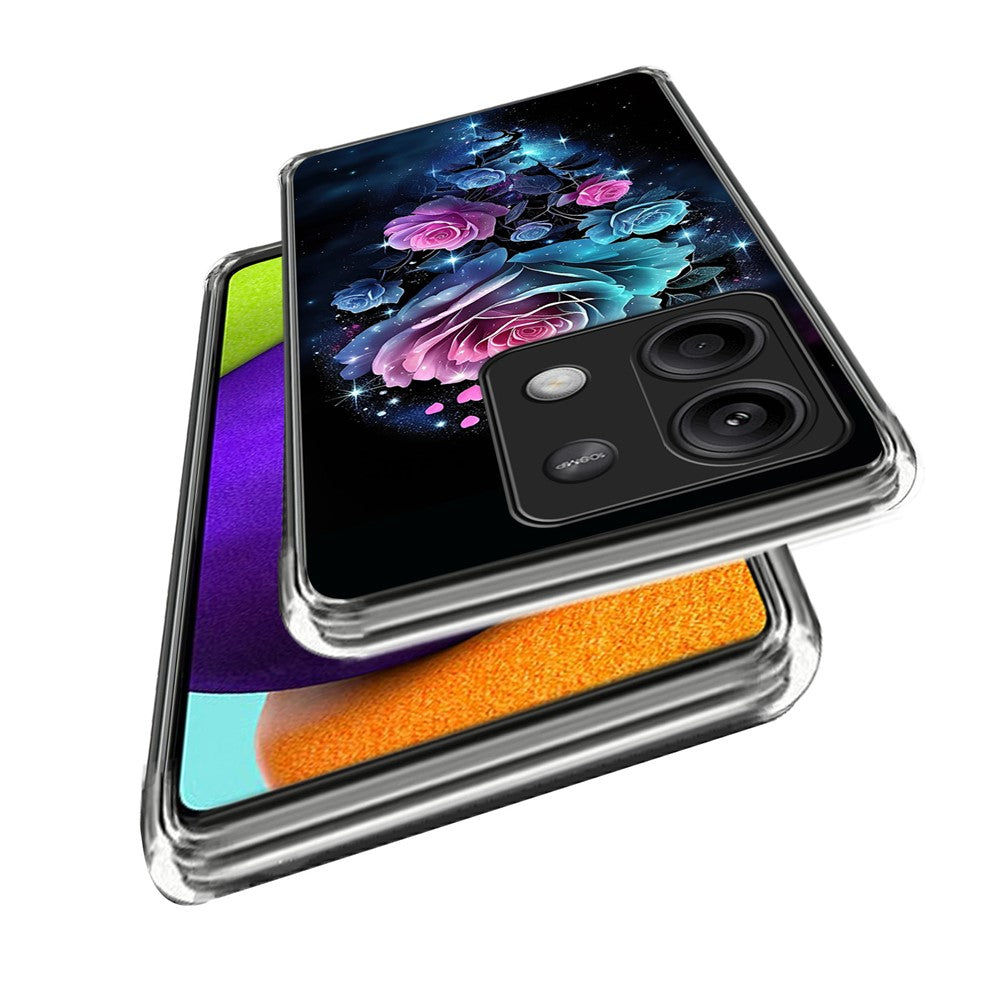 For Xiaomi Redmi Note 13 5G Case IMD Pattern Printed Shockproof TPU Phone Cover