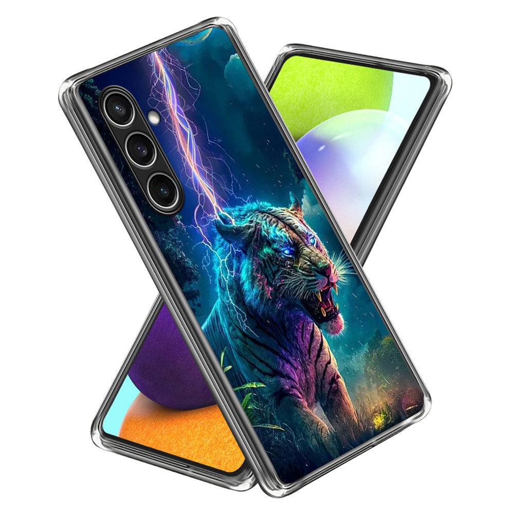 For Samsung Galaxy S24 FE Case IMD Pattern Printed Shockproof TPU Phone Cover