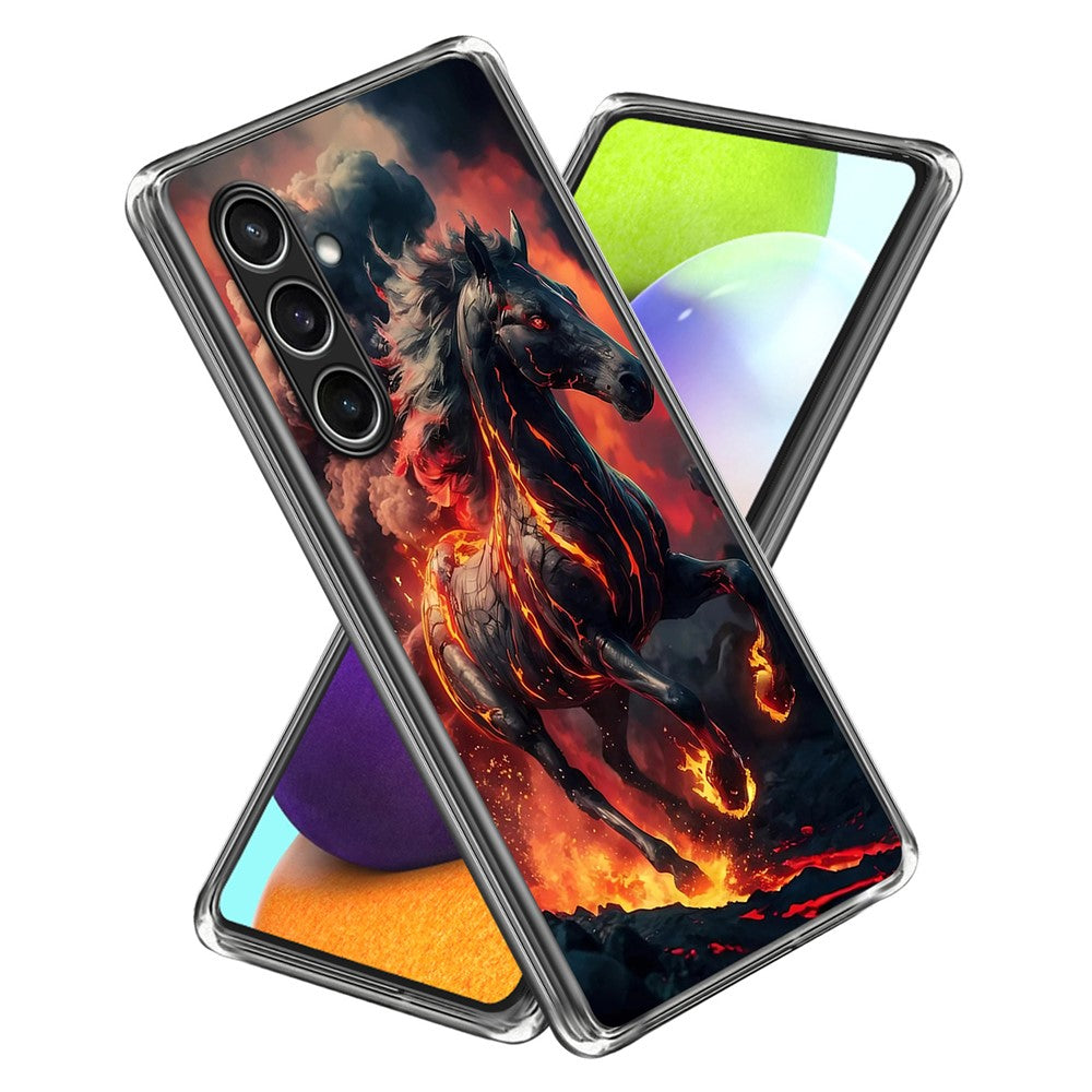 For Samsung Galaxy S24 FE Case IMD Pattern Printed Shockproof TPU Phone Cover