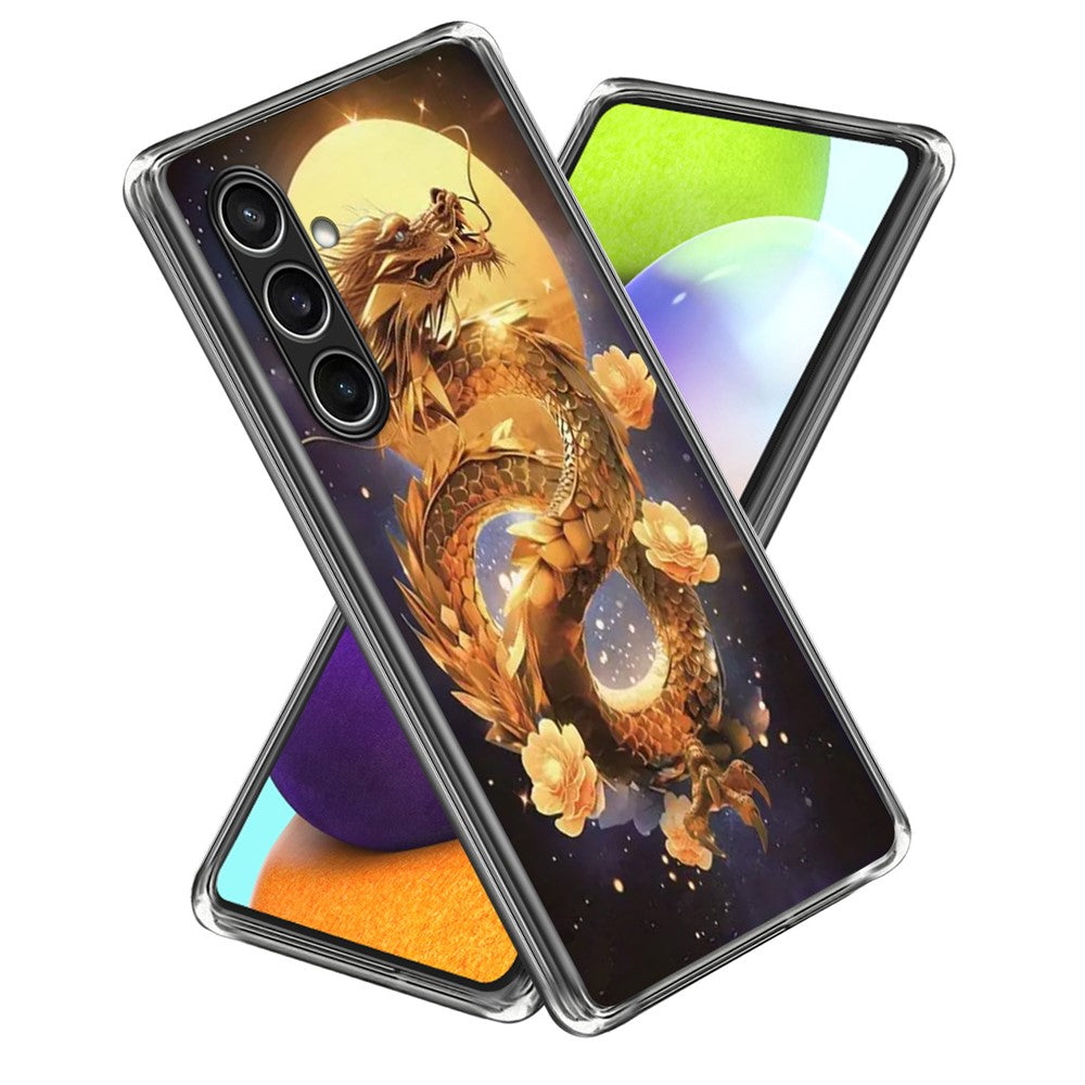 For Samsung Galaxy S24 FE Case IMD Pattern Printed Shockproof TPU Phone Cover