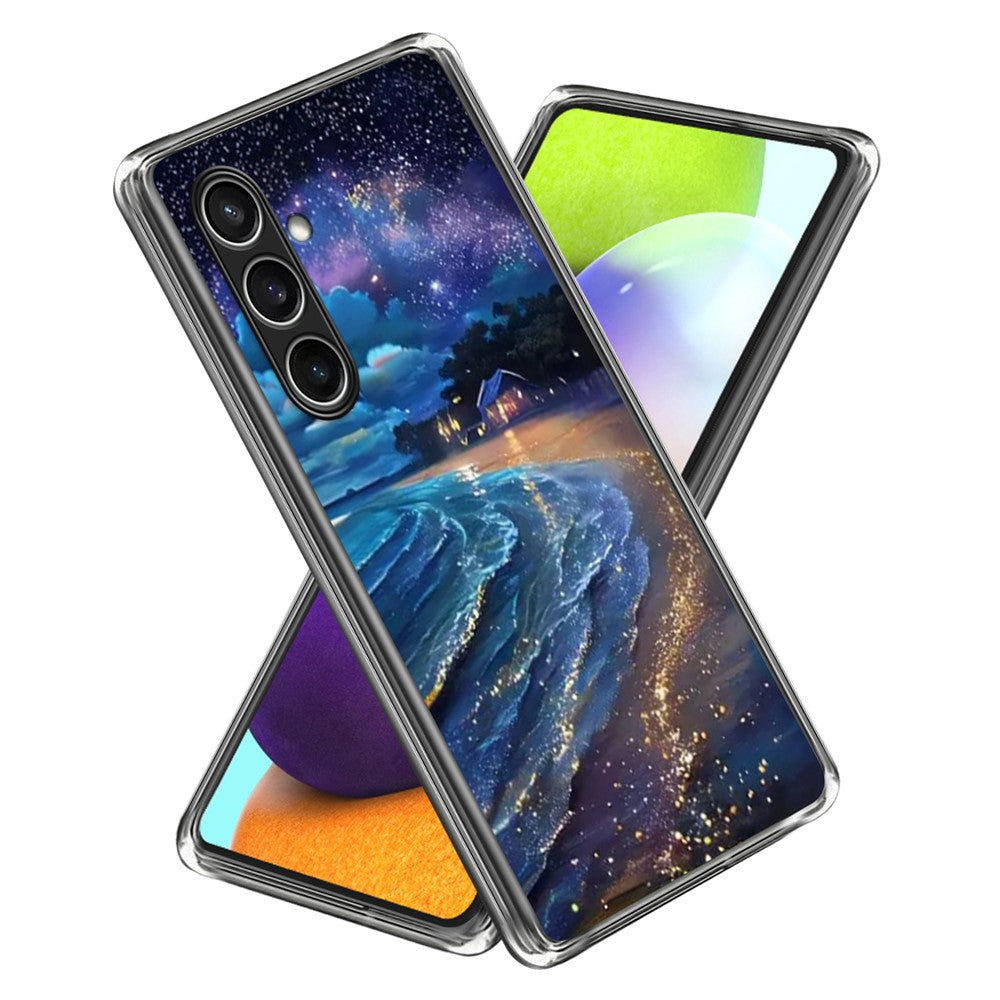 For Samsung Galaxy S24 FE Case IMD Pattern Printed Shockproof TPU Phone Cover