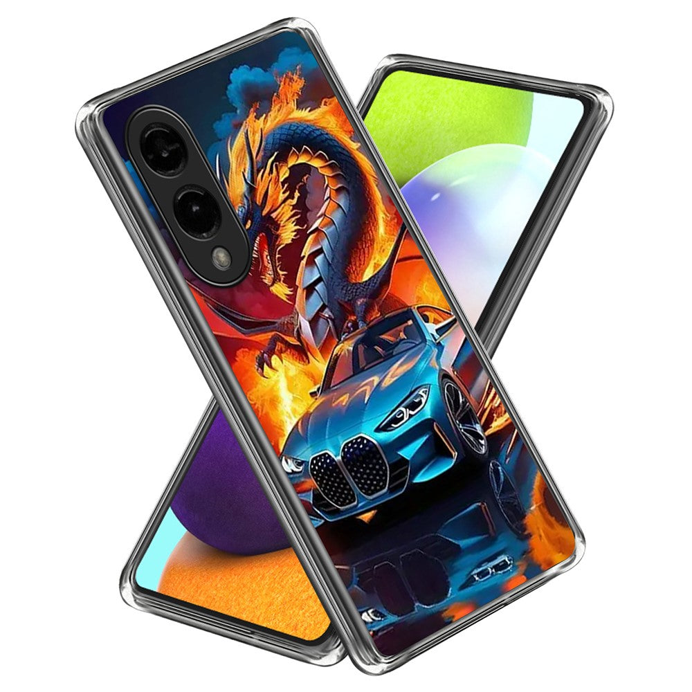 For Samsung Galaxy S25 Edge Case Pattern Printed IMD Shockproof TPU Phone Cover