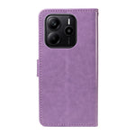 For Xiaomi Redmi Note 14 4G (164.84mm) Leather Case Cat Bee Pattern Phone Cover Wallet Stand with Strap