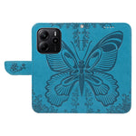For Xiaomi Redmi Note 14 4G (164.84mm) Case Butterfly Pattern PU Leather Folio Flip Phone Cover
