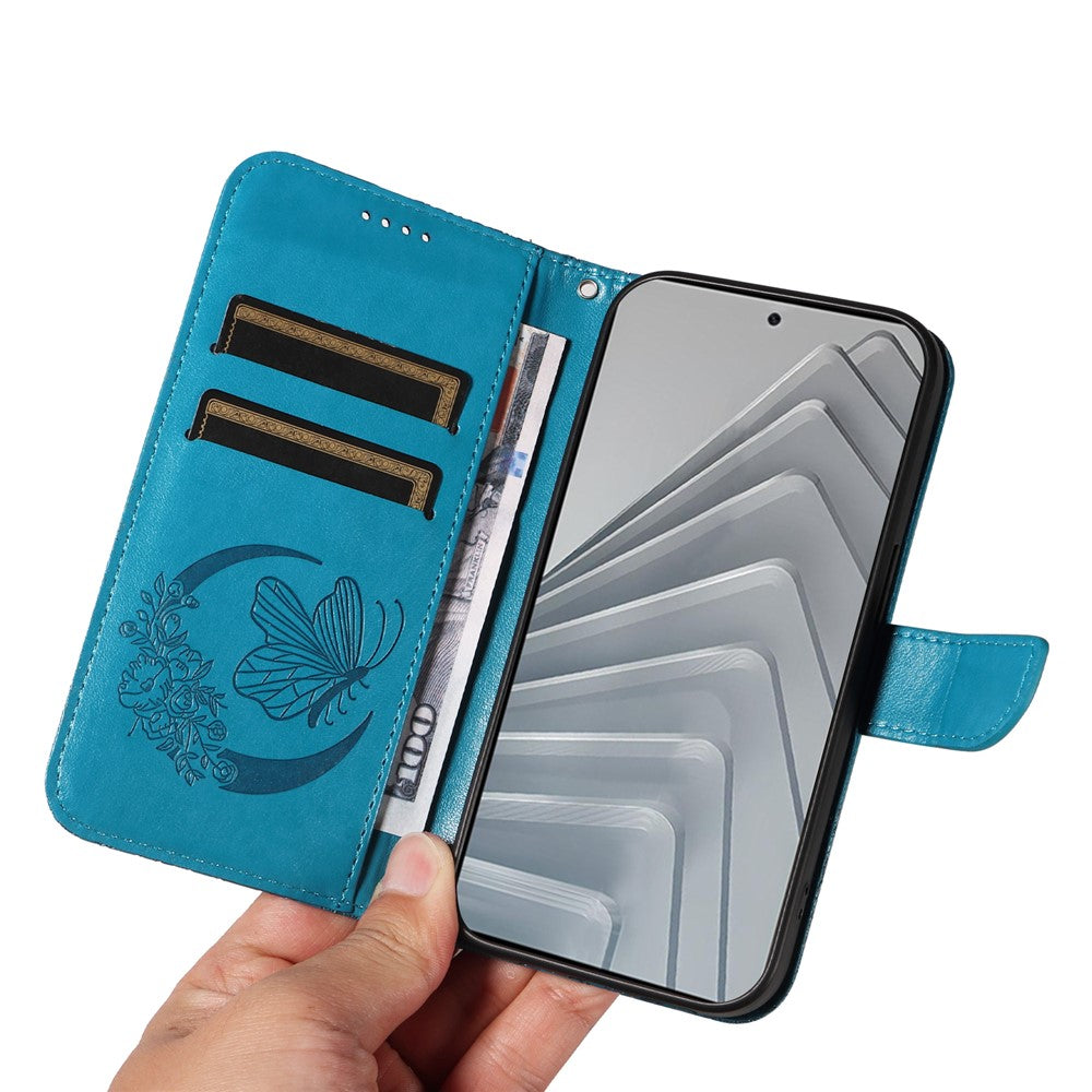 For Xiaomi Redmi Note 14 4G (164.84mm) Case Butterfly Pattern PU Leather Folio Flip Phone Cover