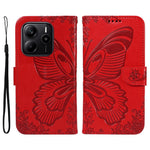 For Xiaomi Redmi Note 14 4G (164.84mm) Case Butterfly Pattern PU Leather Folio Flip Phone Cover