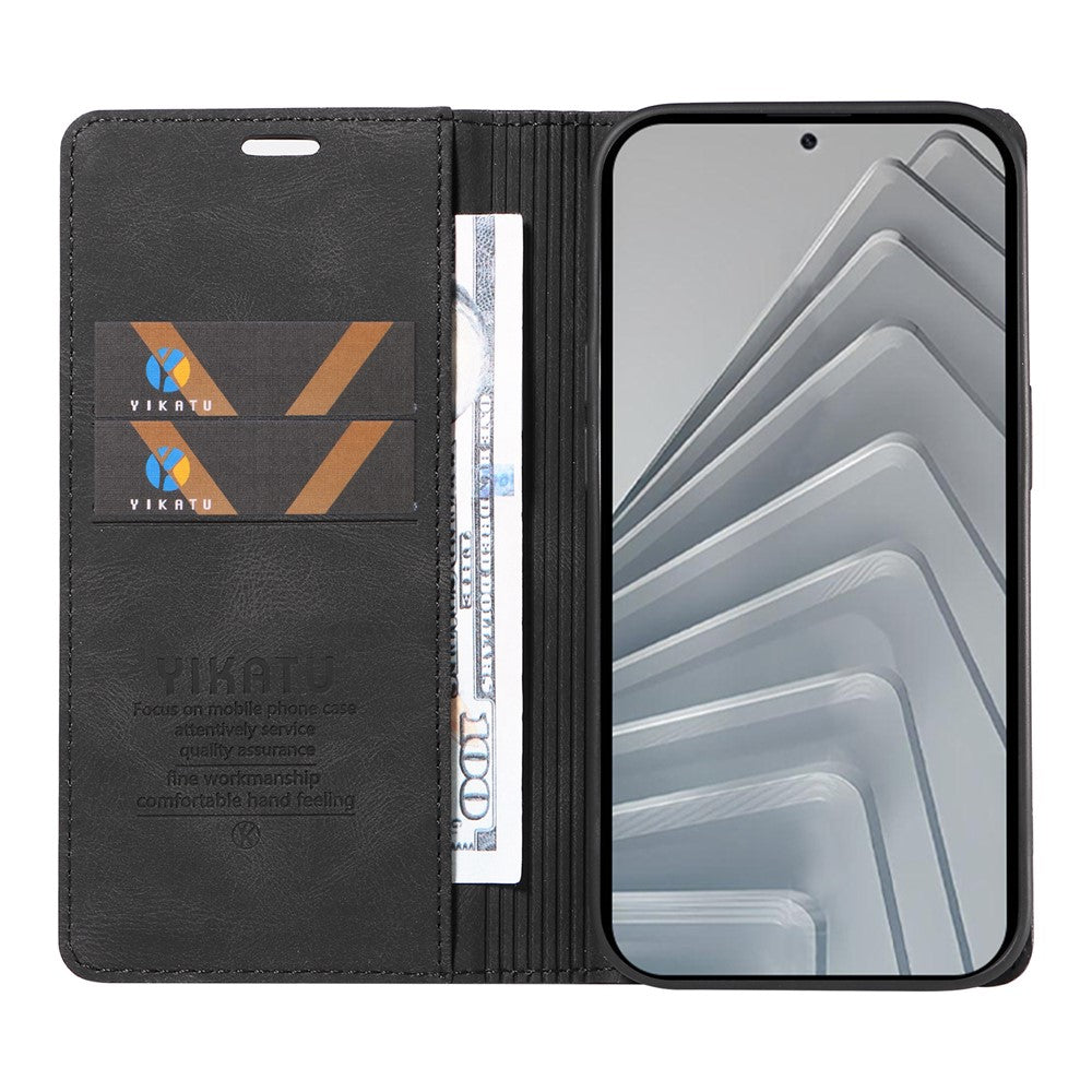 YIKATU For Xiaomi Redmi Note 14 4G (164.84mm) Leather Cover  YK-004 Skin-Touch Wallet Phone Cases