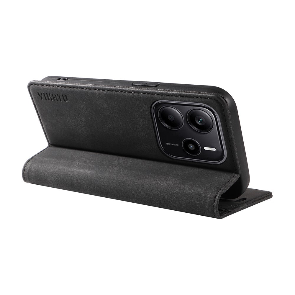 YIKATU For Xiaomi Redmi Note 14 4G (164.84mm) Leather Cover  YK-004 Skin-Touch Wallet Phone Cases