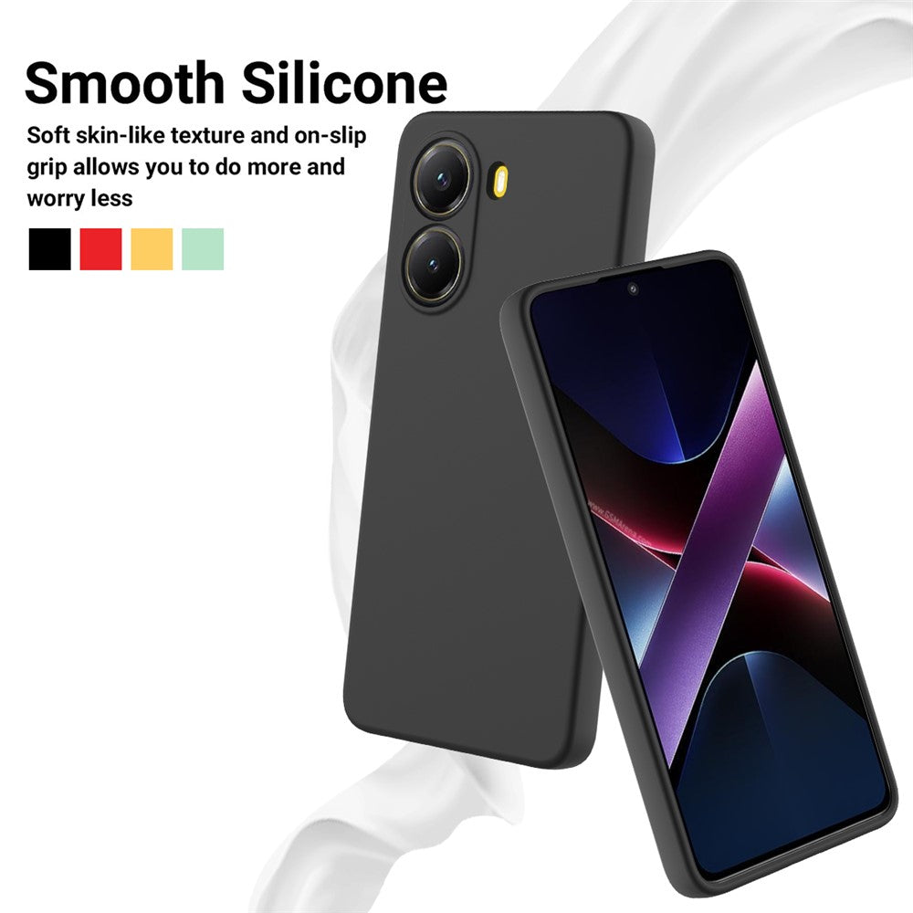 For Xiaomi Redmi Turbo 4 5G / Xiaomi Poco X7 Pro 5G Liquid Silicone Case Phone Back Cover with Hand Strap
