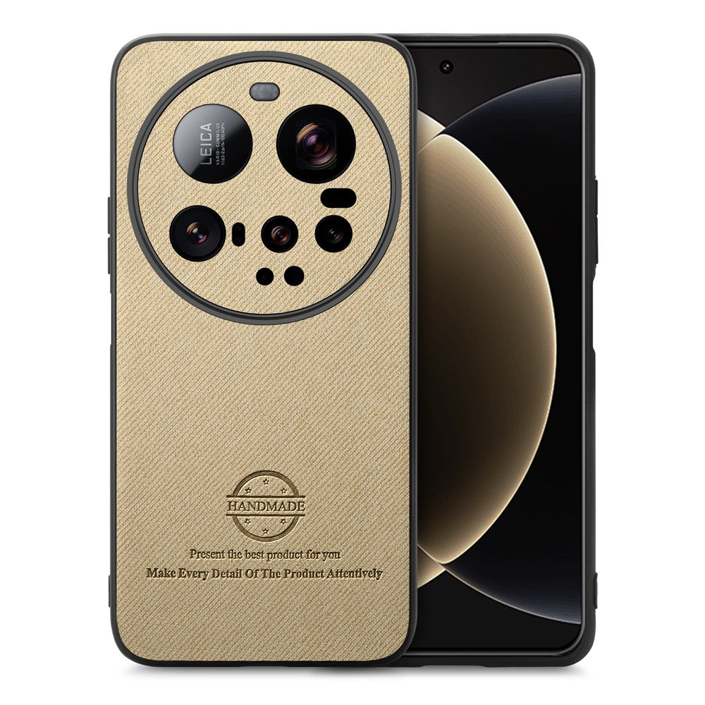 For Xiaomi 15 Ultra Leather Phone  Back Cover with Cloth Texture