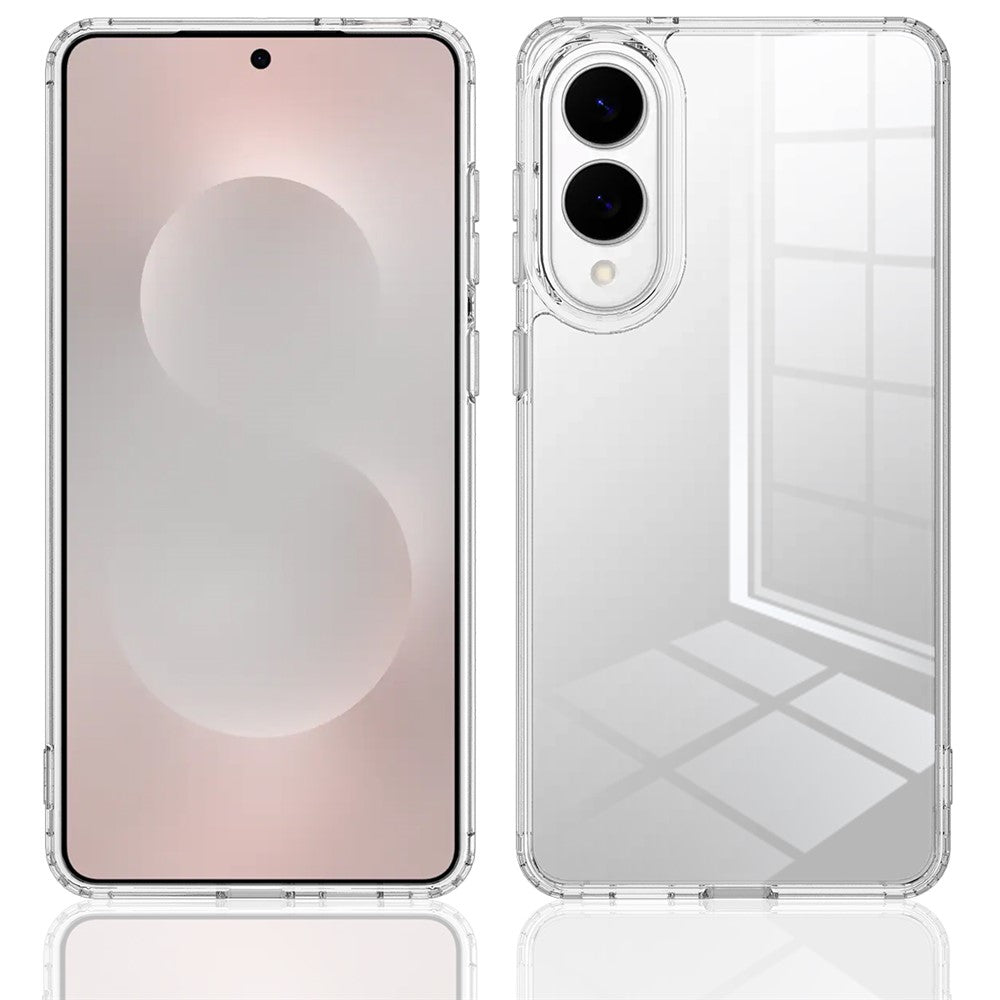 For Samsung Galaxy S25 Edge Clear Phone Case TPU+Acrylic Shockproof Phone Back Cover