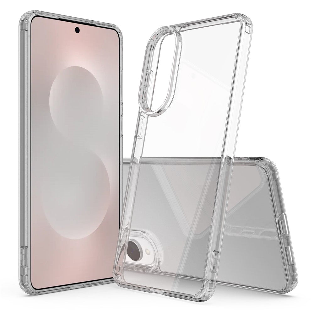 For Samsung Galaxy S25 Edge Clear Phone Case TPU+Acrylic Shockproof Phone Back Cover