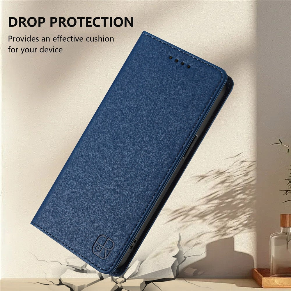 Oppo Reno13 F 5G (Reno 13 FS 5G) / 4G Läderfodral RINACASIS RC01 mobilskal med RFID-blockerande plånboksställ