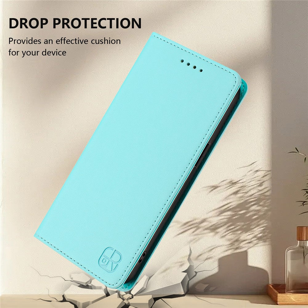 For Xiaomi Redmi Note 14 Pro 4G Leather Case RINACASIS RC01 Phone Cover with RFID Blocking Wallet Stand