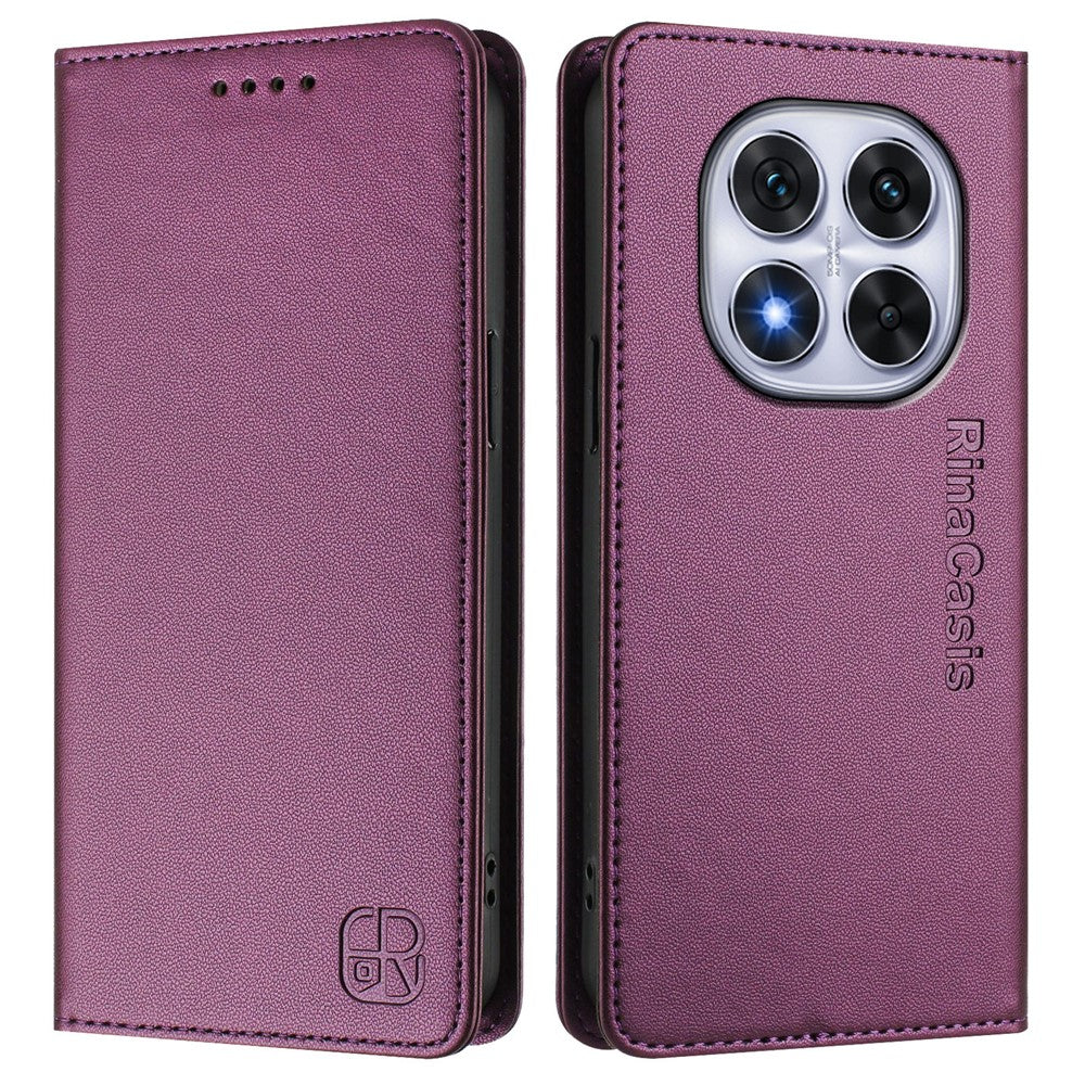 Läderfodral för Xiaomi Redmi Note 14 Pro 4G RINACASIS RC01 mobilskal med RFID-blockerande plånboksställ
