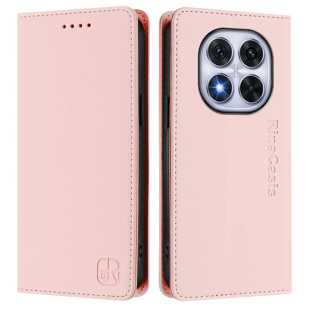 Xiaomi Poco X7 5G / Xiaomi Redmi Note 14 Pro 5G Läderfodral RINACASIS RC01 mobilskal med RFID-blockerande plånboksställ