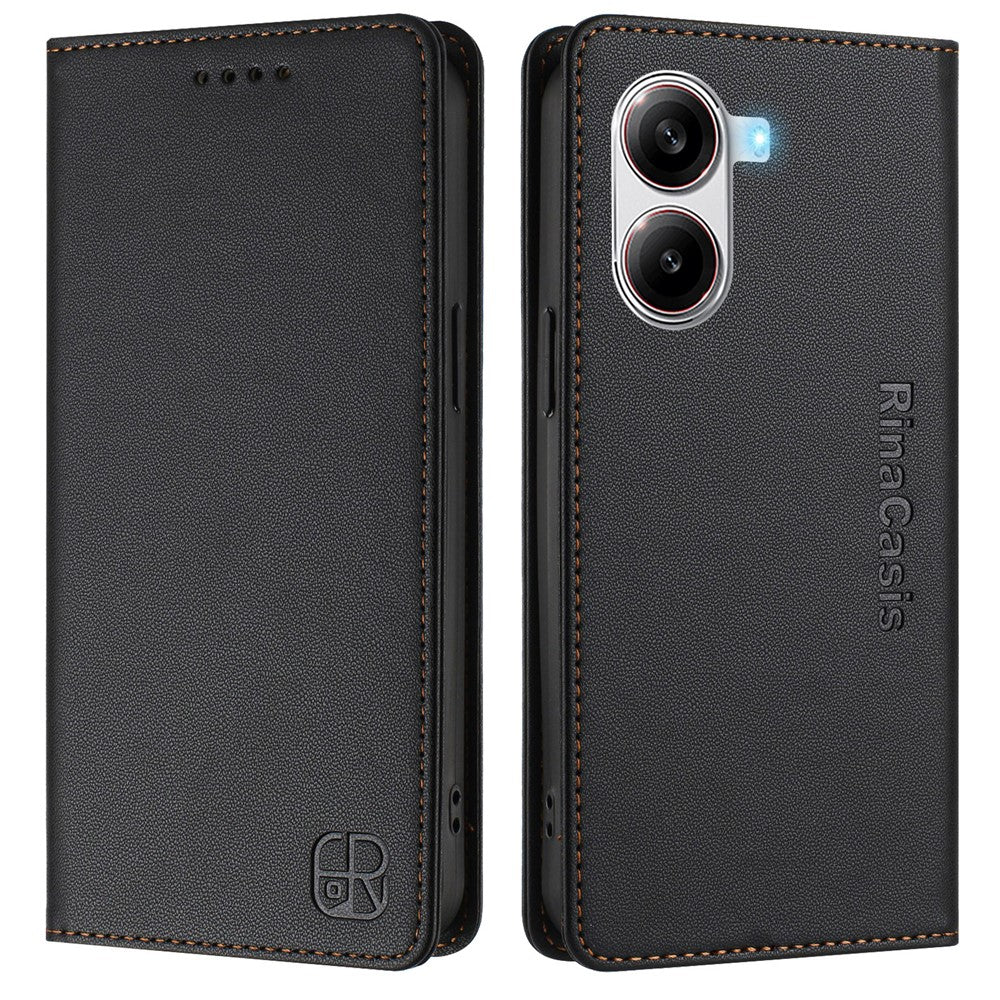 For Xiaomi Poco X7 Pro 5G Leather Case RINACASIS RC01 Phone Cover with RFID Blocking Wallet Stand
