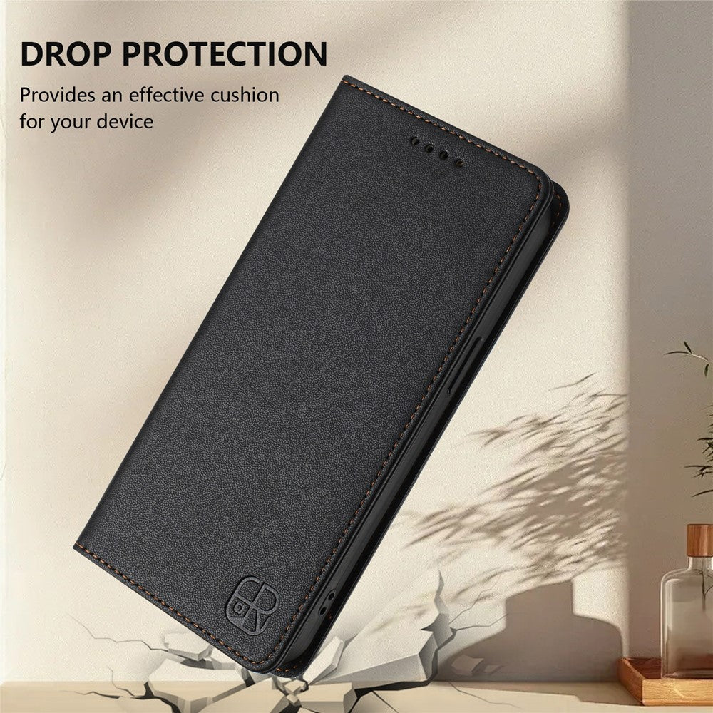For Xiaomi Poco X7 Pro 5G Leather Case RINACASIS RC01 Phone Cover with RFID Blocking Wallet Stand