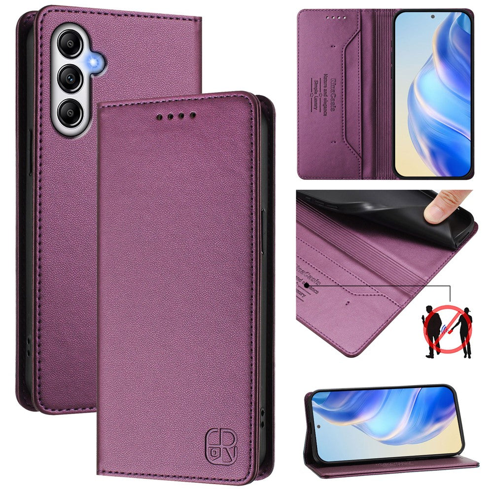For Samsung Galaxy A55 5G Leather Case RINACASIS RC01 Phone Cover with RFID Blocking Wallet Stand