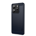 MOFI For Xiaomi Redmi Note 14 4G (164.84mm) Back Cover  Brushed Texture Carbon Fiber Soft TPU Case