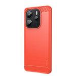 MOFI For Xiaomi Redmi Note 14 4G (164.84mm) Back Cover  Brushed Texture Carbon Fiber Soft TPU Case