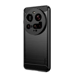 MOFI For Xiaomi 15 Ultra Back Cover  Brushed Texture Carbon Fiber Soft TPU Case