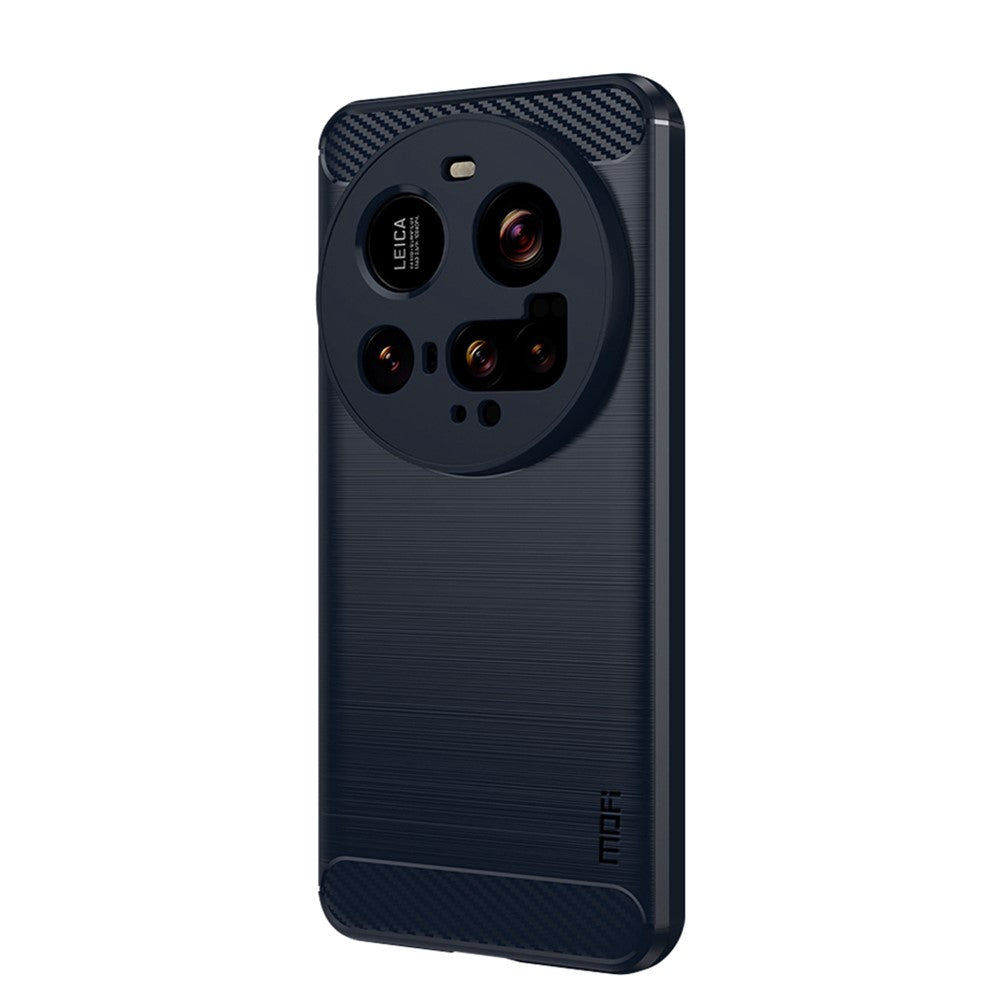 MOFI For Xiaomi 15 Ultra Back Cover  Brushed Texture Carbon Fiber Soft TPU Case