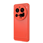 MOFI For Xiaomi 15 Ultra Back Cover  Brushed Texture Carbon Fiber Soft TPU Case