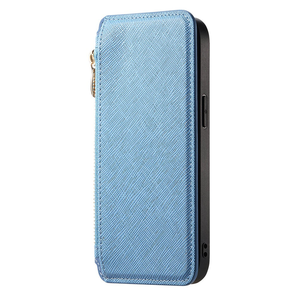For iPhone 17e / 16e Leather Case Cross Texture Detachable Magnetic Phone Cover Wallet Stand