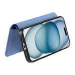 For iPhone 17e / 16e Leather Case Cross Texture Detachable Magnetic Phone Cover Wallet Stand