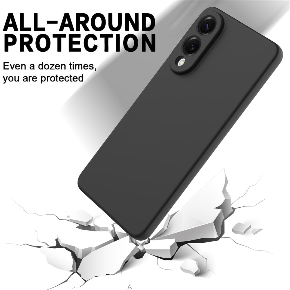 For Samsung Galaxy S25 Edge Liquid Silicone Case Phone Back Cover with Hand Strap