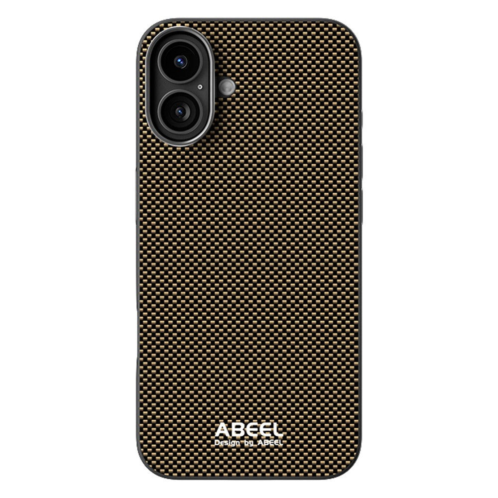 ABEEL For iPhone 16 Case Compatible with MagSafe Printed PC TPU Aluminum Alloy Leather Phone Cover