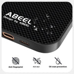 ABEEL For iPhone 16 Pro Max Case Compatible with MagSafe Printed PC TPU Aluminum Alloy Leather Phone Cover